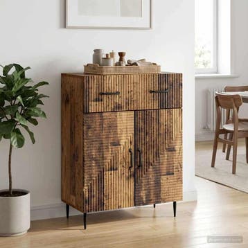 vidaXL Dressoir Oud hout 66 x 34,5 x 89,5 cm Bewerkt hout, Verzenden, Nieuw, Overige houtsoorten, Minder dan 50 cm