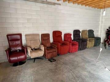 Jong gebruikte sta op stoelen van €400,- tot €1400, voorraad, Huis en Inrichting, Minder dan 75 cm, Leer, Zo goed als nieuw, 50 tot 75 cm