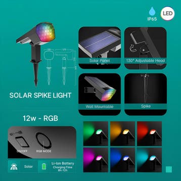 LED Solar Prikspot - Brinton Blitz - 12W 300lm - IP65, Ophalen of Verzenden, Nieuw, Overige fittingen
