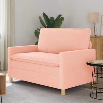 vidaXL Bank Roze 126 x 81 x 87,5 cm Stof, Huis en Inrichting, Banken | Bankstellen, Verzenden, Nieuw, Stof, Minder dan 150 cm