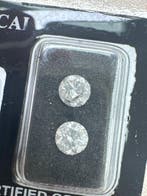 Zonder minimumprijs - 2 pcs Diamant (Natuurlijk) - 1.47 ct -, Nieuw