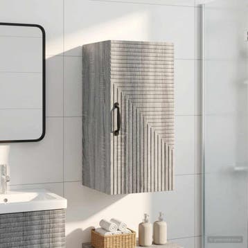 vidaXL Badkamer wandkast HAARLEM Grijs Sonoma 30 x 31 x 59, Verzenden, Nieuw