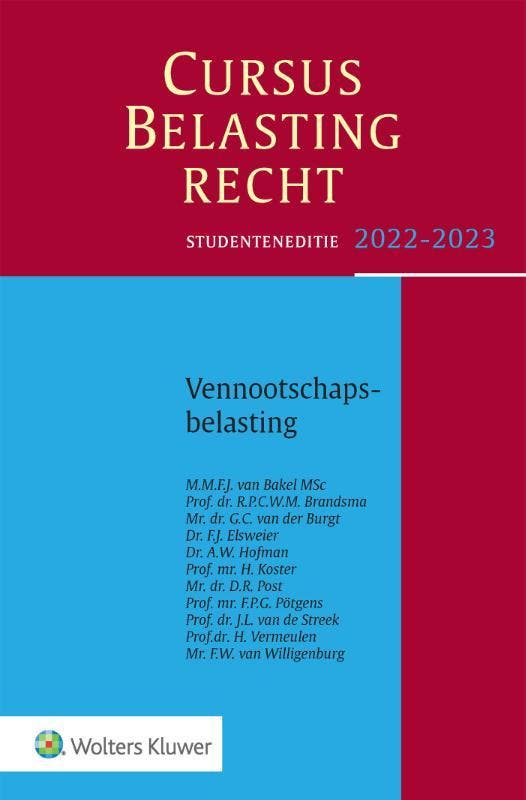 Cursus Belastingrecht Vennootschapsbelasting 2 9789013168075, Boeken, Studieboeken en Cursussen, Zo goed als nieuw, Verzenden