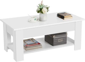 2dekans | Yaheetech Salontafel met Verstelbaar Tafelblad 98, Ophalen of Verzenden, Zo goed als nieuw