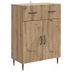 vidaXL Dressoir Artisanaal eiken 66 x 34,5 x 89,5 cm Bewerkt, Verzenden, Nieuw, Overige houtsoorten, Minder dan 50 cm