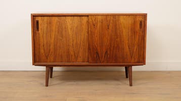 Vintage dressoir| Palissander | Schuifdeuren, Ophalen of Verzenden, Nieuw
