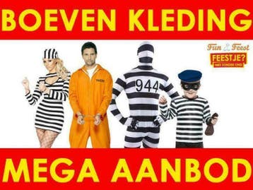Boeven kleren - Carnaval boeven kostuum, Ophalen of Verzenden, Nieuw, Kleding