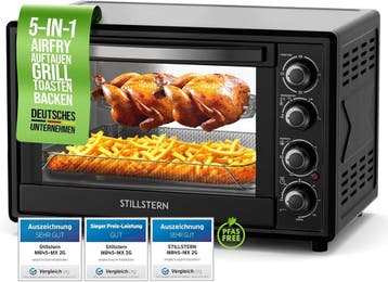 Vrijstaande oven - Hetelucht oven - 45 Liter - 2000W - Zwart, Witgoed en Apparatuur, Ovens, Verzenden, Zo goed als nieuw