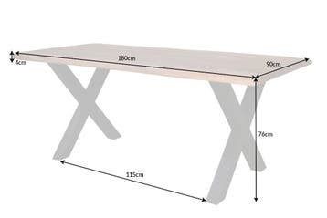Eettafel Amazonas X 180cm natuurlijk Sheesham/ 40192, Ophalen of Verzenden, Nieuw