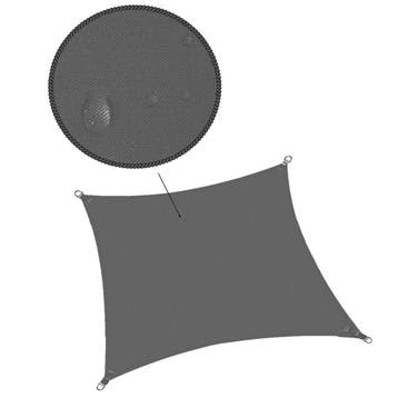 Schaduwdoek | Zonnezeil | Vierkant | 5 x 5 m | 90% Schaduw, Tuin en Terras, Ophalen of Verzenden, Nieuw
