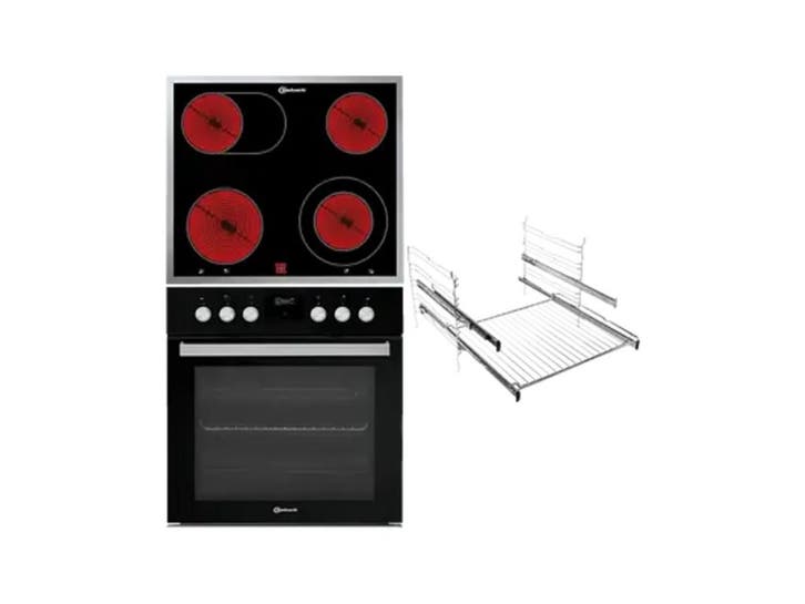 Bauknecht HEKO BLACK 500 P - Inbouwset Oven en Keramische, Witgoed en Apparatuur, Ovens, Zo goed als nieuw, Verzenden