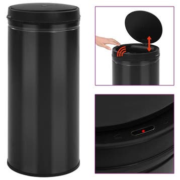Sensor Prullenbak 80L Zwart | Retourdeal 30% Korting, 40 liter of meer, Ophalen of Verzenden, Nieuw, Metaal