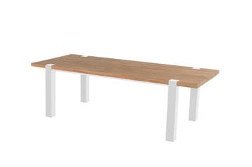 Hartman Esmee tafel wit met teak blad 200 x 100 cm SALE |, Tuin en Terras, Tuinsets en Loungesets, Ophalen of Verzenden, Nieuw