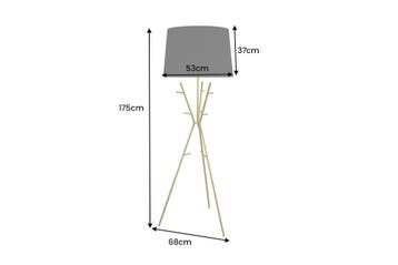 Vloerlamp WARDROBE 175cm gouden kledingkast met zwarte, Ophalen of Verzenden, Nieuw
