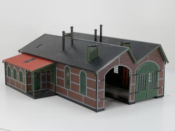 Märklin Spur1 5617 Lokschuppen mit Anbau, gebouwd model, Hobby en Vrije tijd, Ophalen of Verzenden, Gebruikt