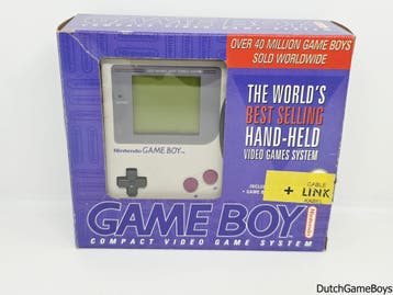 Gameboy Classic - Classic Grey + Link Cable - Small Box - Bo, Spelcomputers en Games, Spelcomputers | Nintendo Game Boy, Verzenden