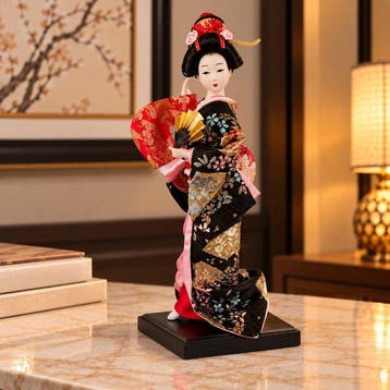 Decoratief ornament - Kimono Doll Figurine - Verenigd