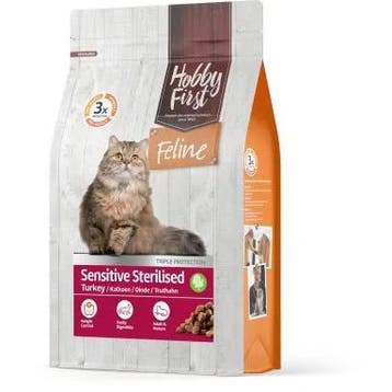HobbyFirst Feline Sensitive Sterilised met kalkoen katten..., Dieren en Toebehoren, Dierenvoeding, Verzenden, Kat
