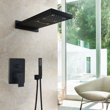 Zwarte led regendouche, Verzenden, Nieuw, Douche