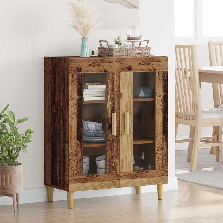 vidaXL Dressoir Oud Hout 69,5 x 34 x 90 cm Bewerkt hout, Huis en Inrichting, Kasten | Dressoirs, Nieuw, Minder dan 50 cm, Overige houtsoorten