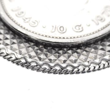 Zilveren hanger met 10 gulden munt; Juliana 1970, Ophalen of Verzenden, Gebruikt, Zilver, Overige merken