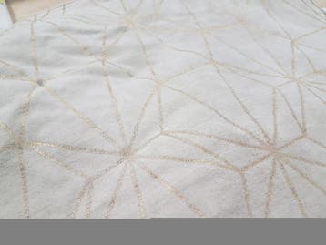 Plaid - Zand met gouden strepen - 150 x 150, Verzenden, Nieuw