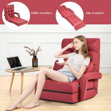 2dekans | Coast Vloerstoel Rood – 62 x 35 x 70 cm –, Huis en Inrichting, Stoelen, Ophalen of Verzenden, Zo goed als nieuw, Rood