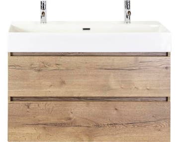 Badkamermeubelset Maxx XL natuur eiken 100cm, Huis en Inrichting, Badkamer | Badkamermeubels, Nieuw, Minder dan 100 cm, Wastafelkast