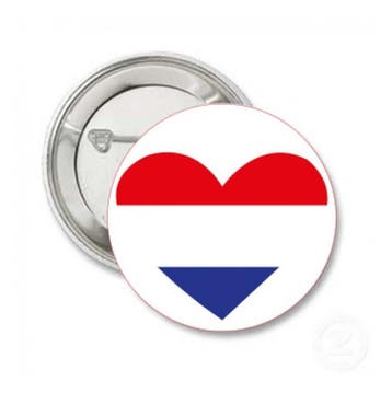 Button Ik hou van Holland, Verzenden, Nieuw, Versiering, Oranje of Koningsdag