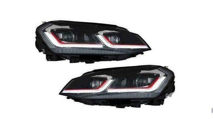 LED Dynamische Koplampen 7.5 Facelift Look Rood GTI Gesch..., Auto-onderdelen, Verlichting, Nieuw, Volkswagen, Ophalen of Verzenden