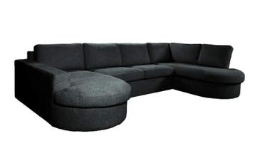U-Bank Haarlem - u-banken - Zwart, Nieuw, 150 cm of meer, Overige materialen, 300 cm of meer