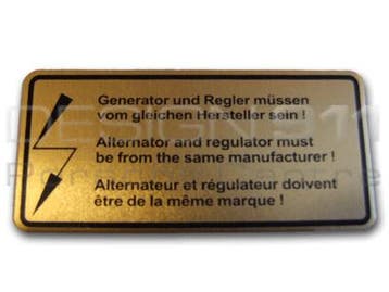 90100650800 Porsche Sticker Dynamor / Regulator. 911 /912, Verzenden, Nieuw