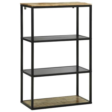 vidaXL Boekenkast 70 x 35 x 110 cm Massief mangohout, Huis en Inrichting, Kasten | Boekenkasten, Minder dan 50 cm, Verzenden, 100 tot 150 cm
