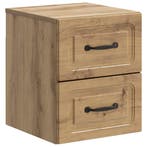 vidaXL Wandbeugel Bedkast met lade Artisanaal eiken 34,5 x, Huis en Inrichting, Minder dan 45 cm, Verzenden, Nieuw, Minder dan 55 cm