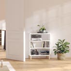 vidaXL Dressoir 57x35x70 cm bewerkt hout wit, Verzenden, Nieuw, 50 tot 100 cm, 25 tot 50 cm