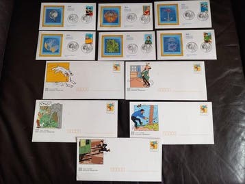 Tintin Hergé Moulinsart Lot dEnveloppes et cartes Tintin, Nieuw