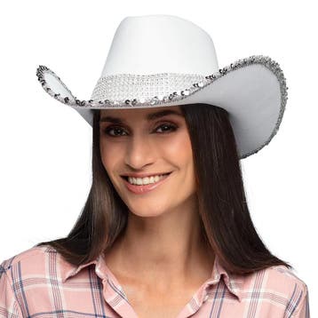 Hoed Cowboy Girls Party Wit, Kleding | Dames, Carnavalskleding en Feestkleding, Ophalen of Verzenden, Nieuw