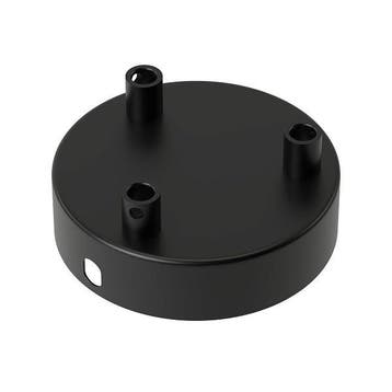 Plafondkap | Calex (Rond, 3 lampen, Mat zwart), Verzenden, Nieuw