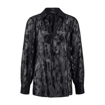 Marc Aurel • zwarte metallic blouse • 36, Marc Aurel, Verzenden, Zwart, Nieuw