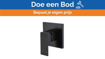 Bieden: Meir Square black wall hot | cold shower mixer - MW, Ophalen of Verzenden, Nieuw
