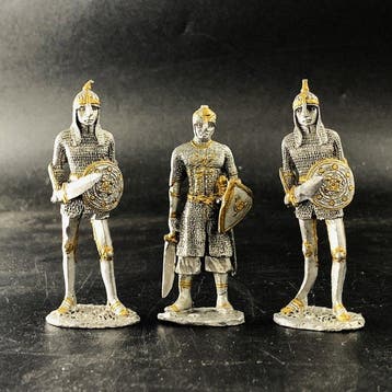Figuur - Set of 3 Medieval Knights / Historical Warriors -, Nieuw