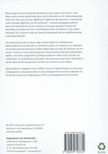 Studiesucces en diversiteit 9789059728332 Martha Meerman, Verzenden, Zo goed als nieuw, Martha Meerman