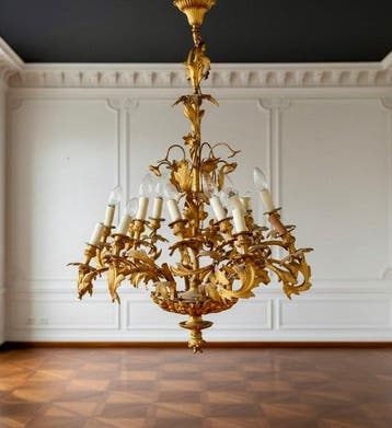 Plafondlamp - Florentijnse spin -100 cm - Brons -