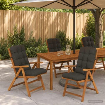 vidaXL 4-delige Hoogrug Kussen VIANEN 4 pcs 100% Polyester, Verzenden, Nieuw