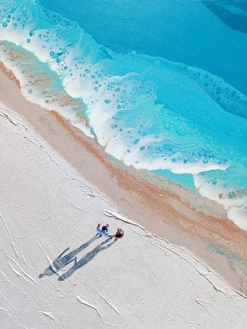 Jasmin Navoyan - BEACH FOR TWO - 3D Textured Minimalist