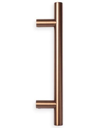 Deurgreep Rond HoH 200mm PVD brons koper, Verzenden, Nieuw