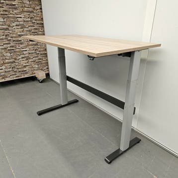 Vepa elektrisch zit-sta bureau met nieuw blad midden eiken |, Ophalen of Verzenden, Nieuw