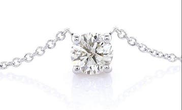 Zonder minimumprijs - Ketting met hanger - 14 karaat Witgoud