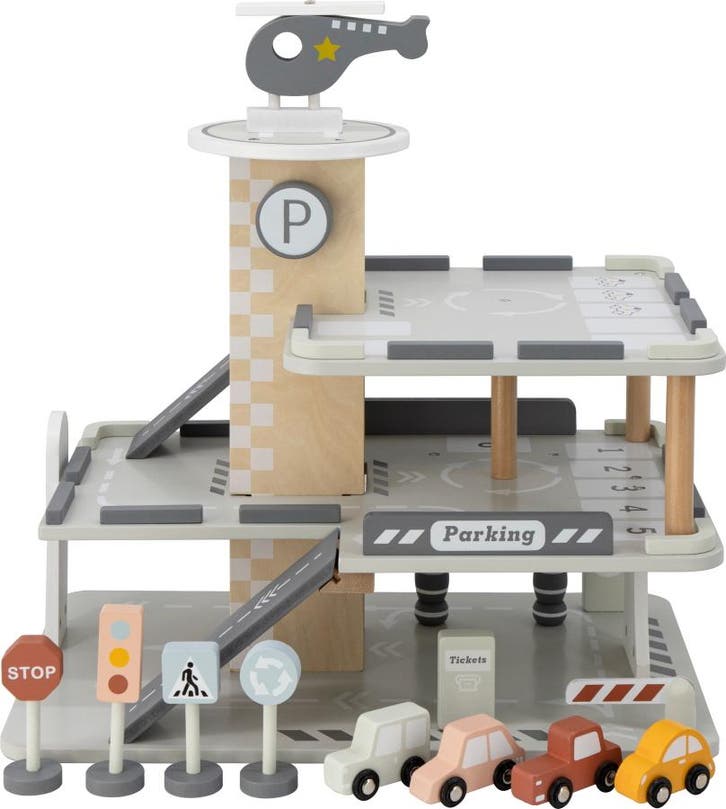 Tryco Houten Garage incl. Speeltjes, Kinderen en Baby's, Kraamcadeaus en Geboorteborden, Nieuw, Verzenden