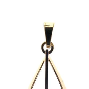 Bicolor gouden hanger met parel (Hanger of bedel), Ophalen of Verzenden, Gebruikt, Goud, Overige merken
